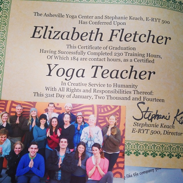 yogateacher My yoga teacher certification!