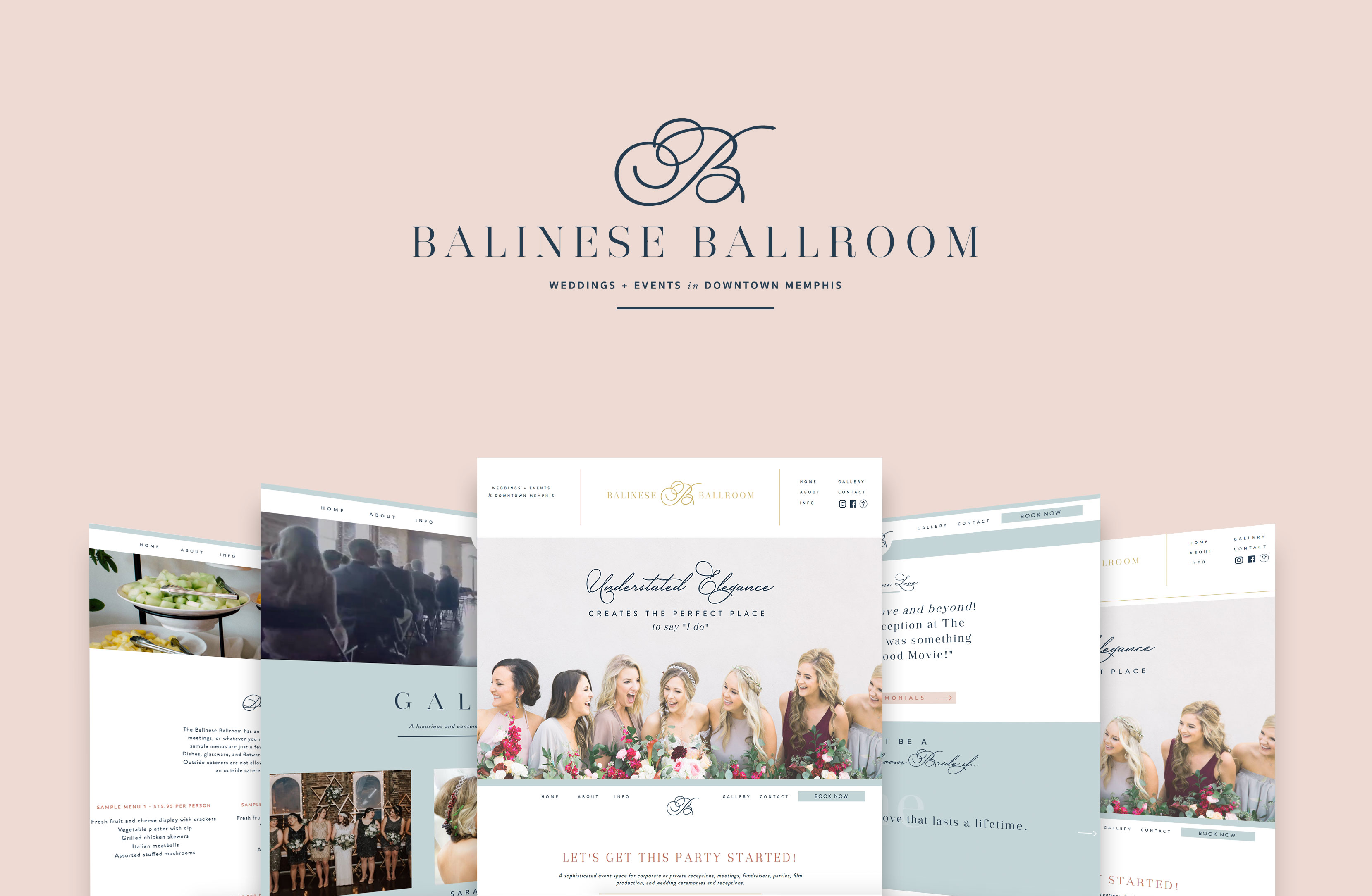 BB-Launch8 Urban, sophisticated, contemporary wedding venue branding and website on Showit!