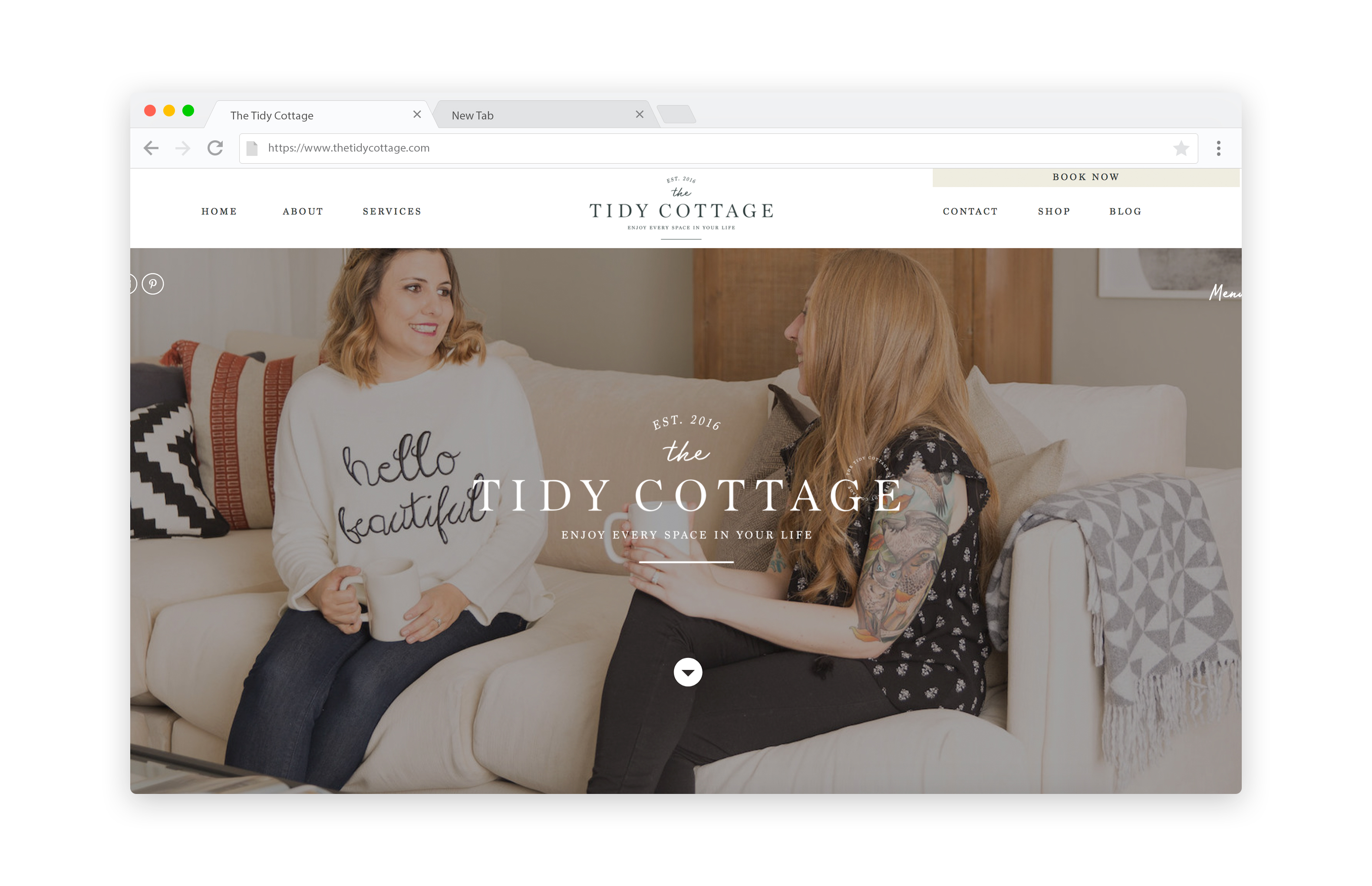 Preview-3 Cozy, chic website design for home organizing company