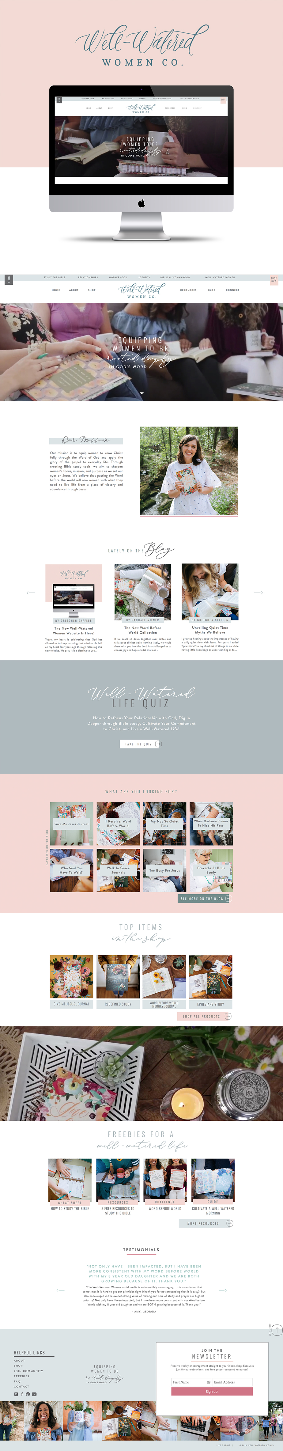 Well-Watered Women - Website Design by Speak Social Agency