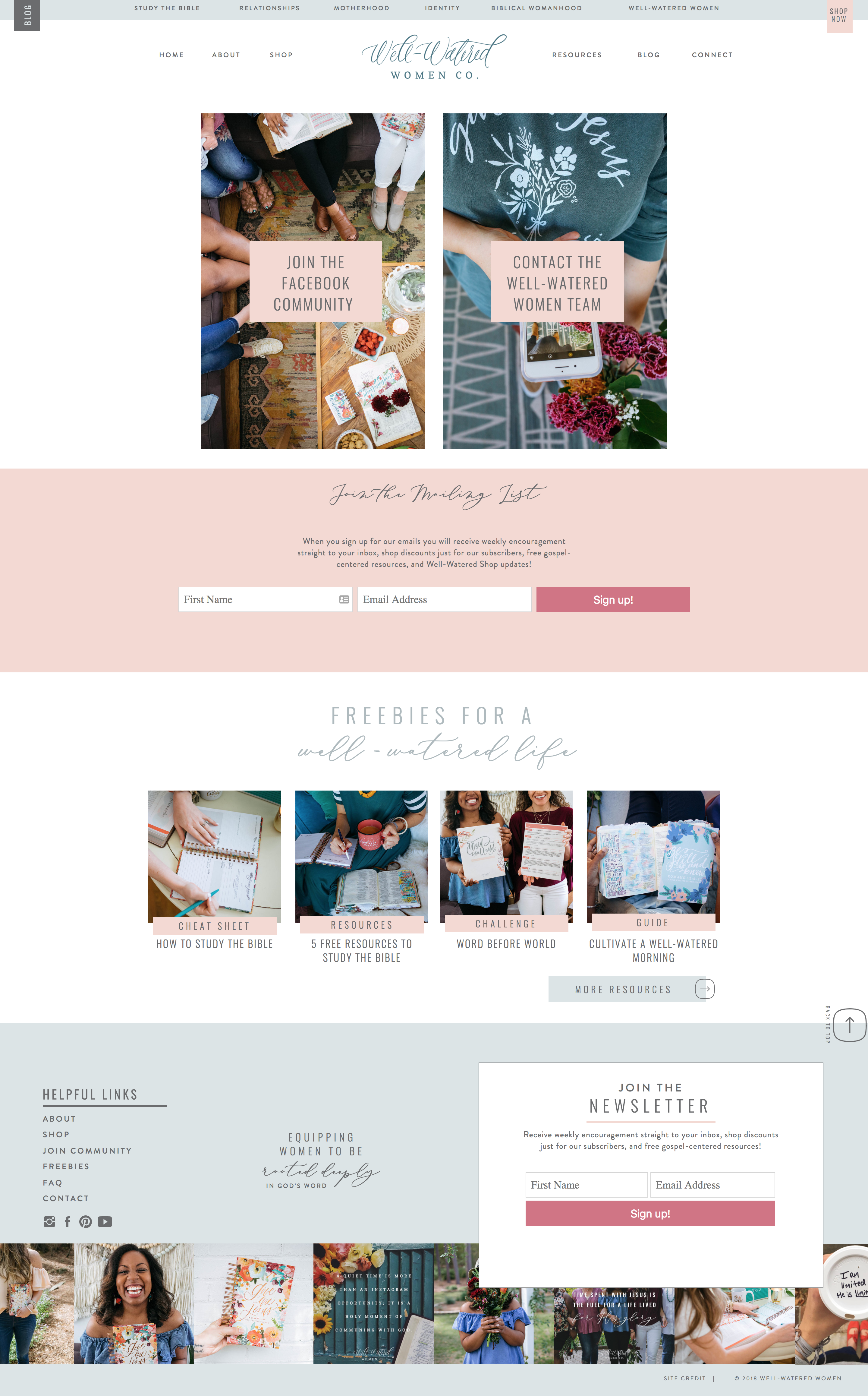 Well-Watered Women - Website Design by Speak Social Agency