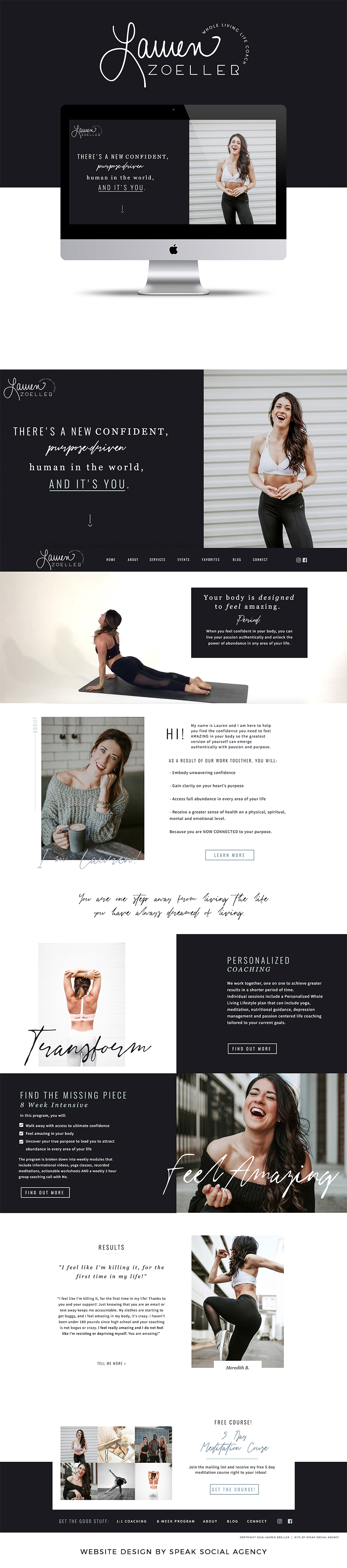 Lauren Zoeller - Website design for yoga teacher and life coach in Nashville, TN
