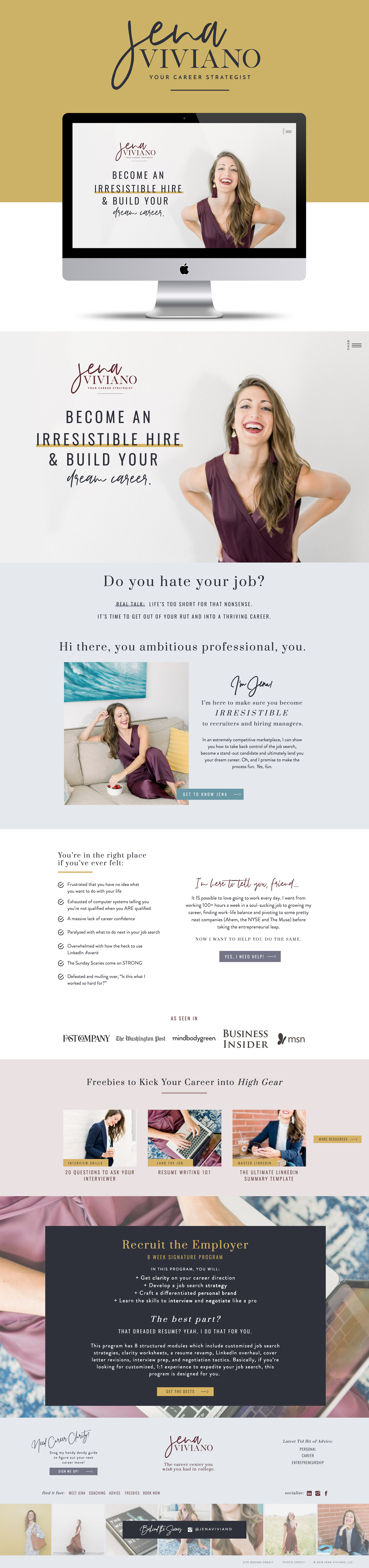 Life Coach Websites on Showit