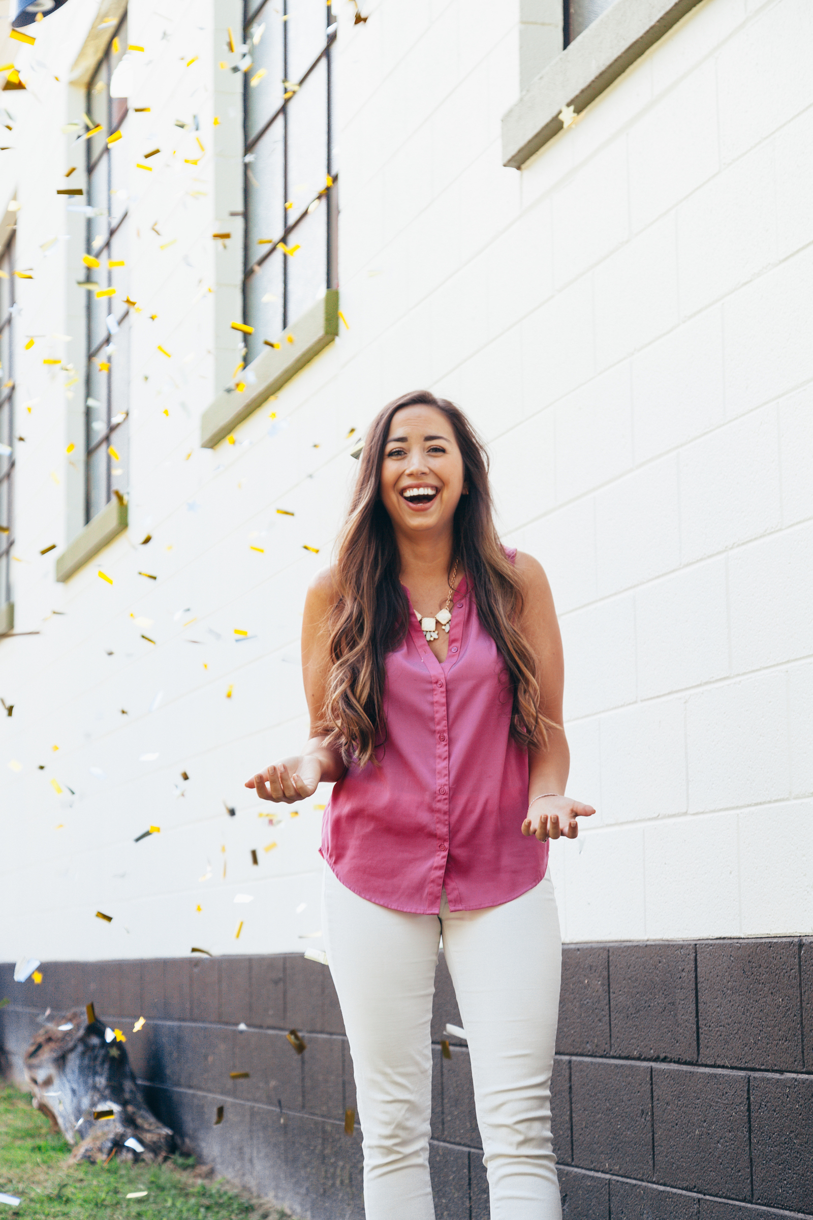 Elizabeth McCravy Showit Brand and Website Designer -Celebrate8 confetti popper picture ideas - photo shoot with confetti colorful - Elizabeth McCravy