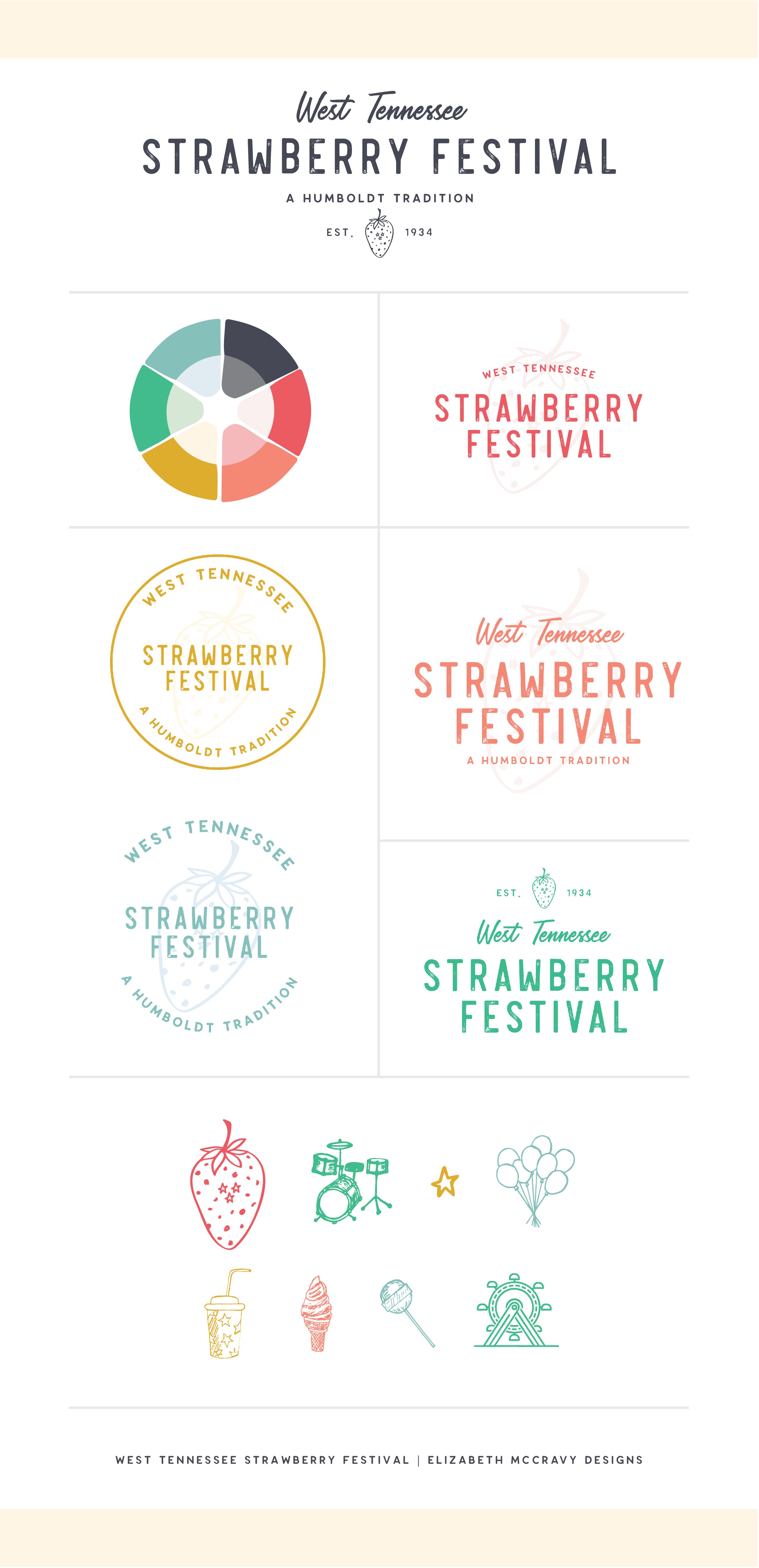 StrawberryFestival-Brand-Color-Guide-01 Brand Style Guide for West TN Strawberry Festival