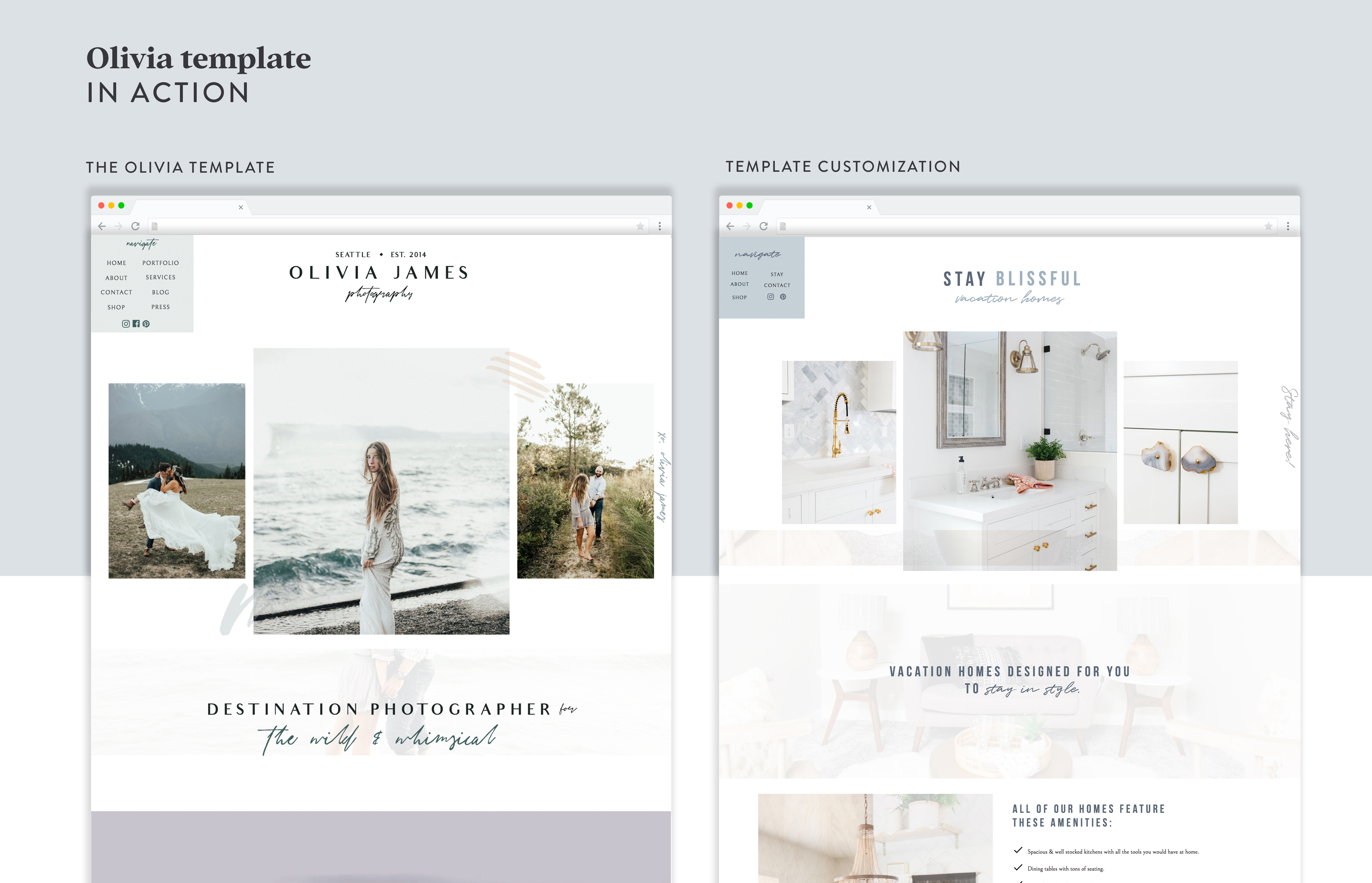 Template-to-Customization-Olivia Showit website template for interior designers and home stagers, Showit website example for interior designers by Elizabeth McCravy - EM Shop templates for photographers, videographers, coaches, and creatives!