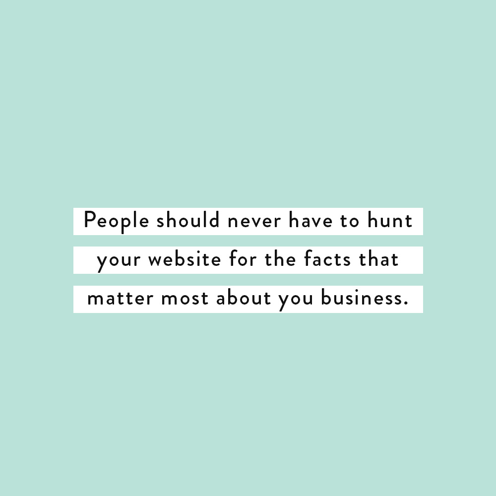 Elizabeth McCravy Breakthrough Brand Podcast - Showit website designer - Copy Mistakes People should never have to hunt your website for the facts that matter most about your business. - Elizabeth McCravy, copywriting mistakes that are making people leave your website - Breakthrough Brand Podcast