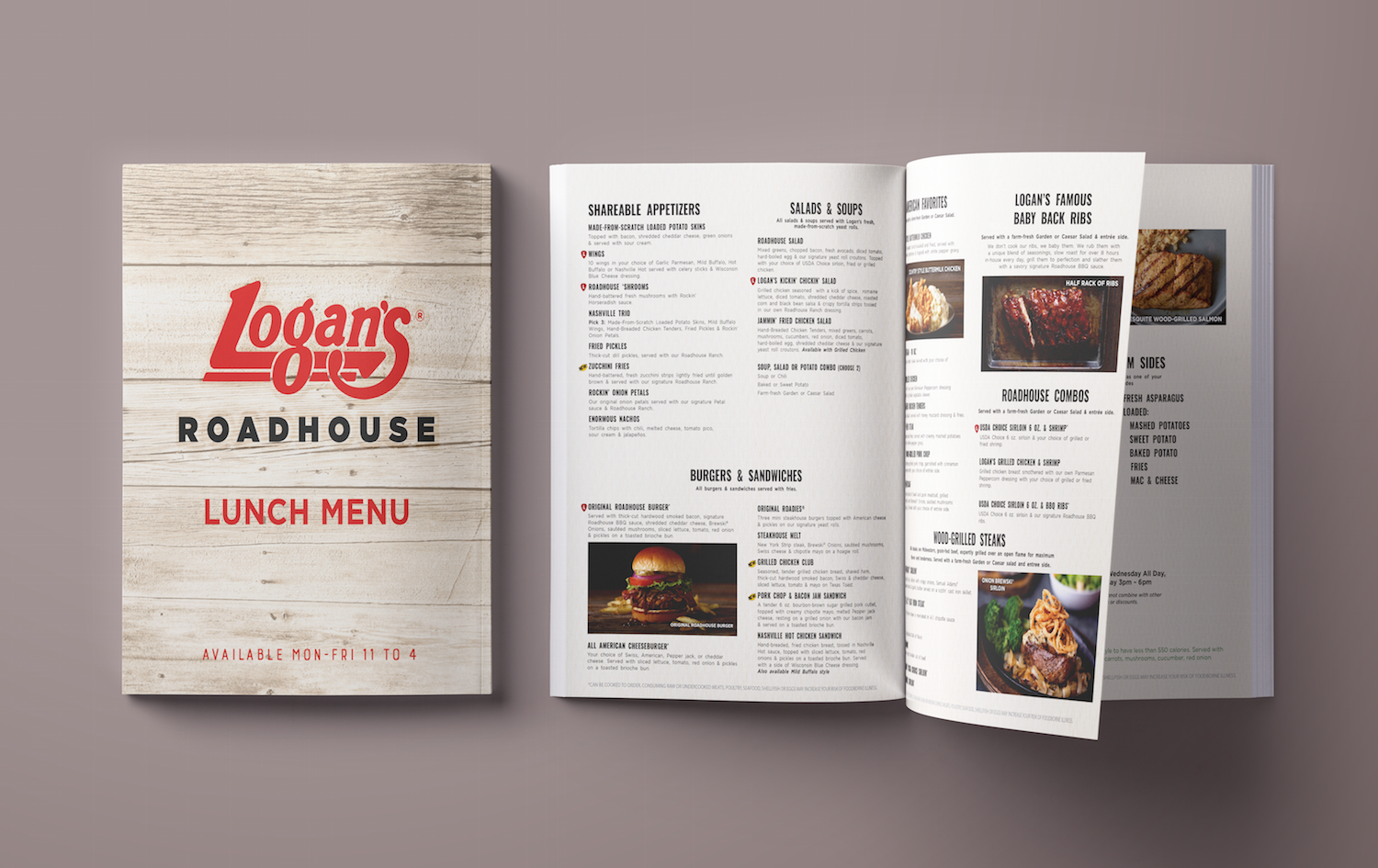 Logan's Roadhouse Menu Design by Elizabeth McCravy