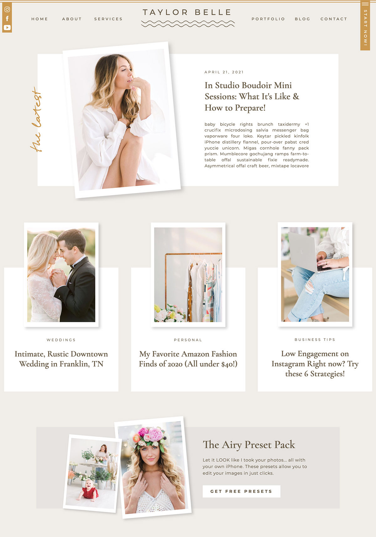 Showit blog example