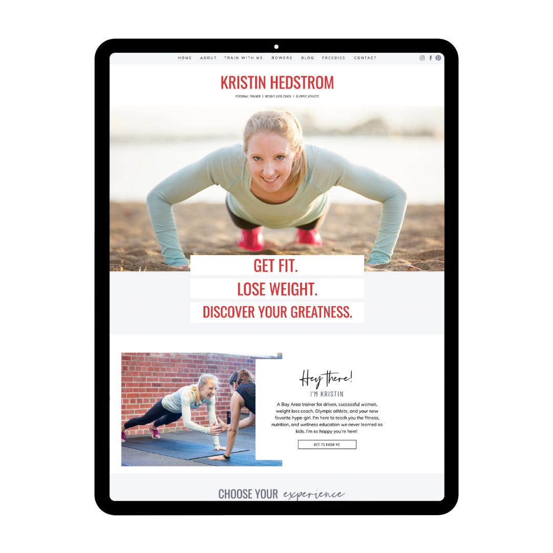 See Kristin Hedstrom's life coach web design template from Elizabeth McCravy.