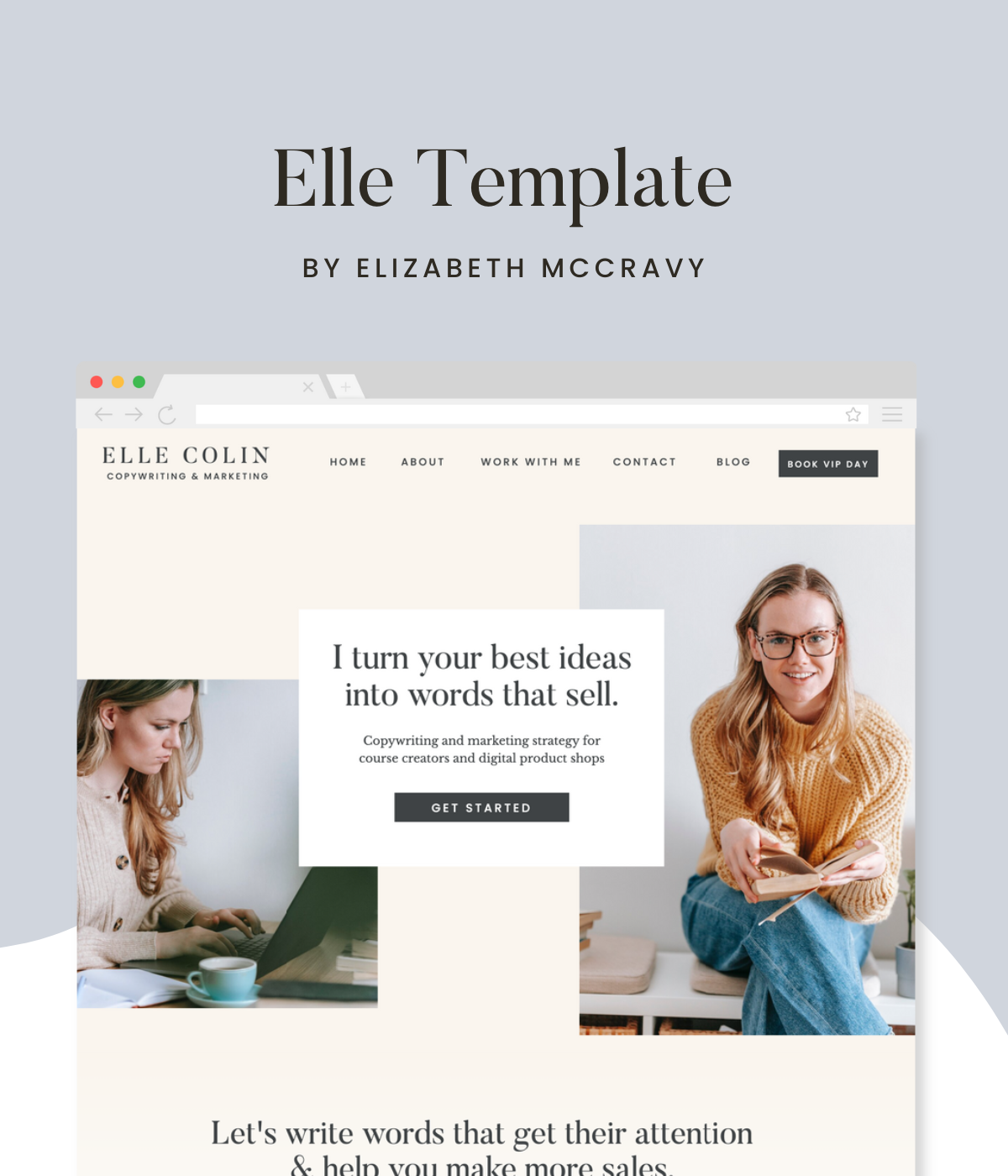 website templates for photographers - Elle