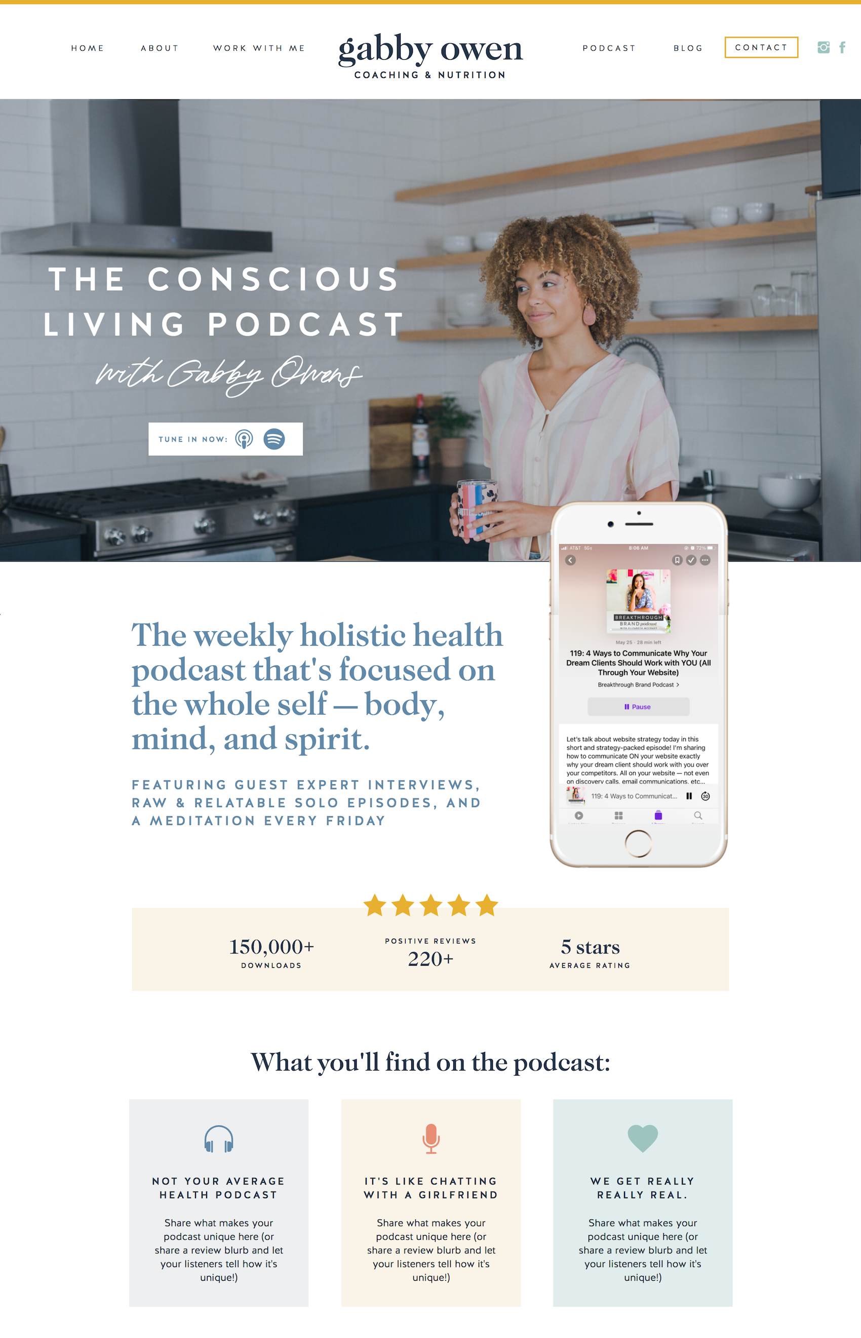 podcast website template for photographers