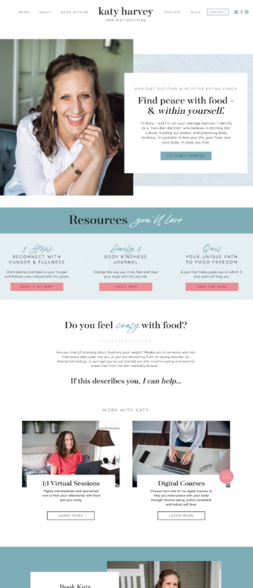 an example of one of the top showit templates for coaches