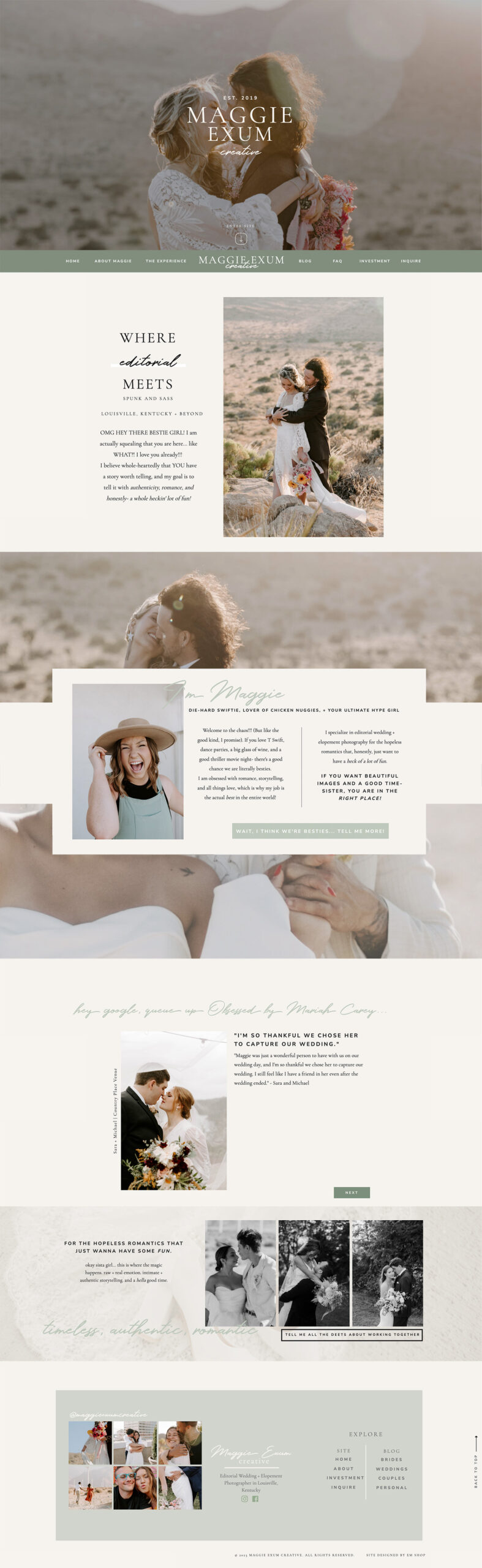 Elizabeth McCravy Shop - Showit Template Showcase