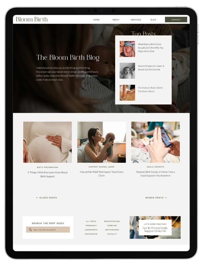 Birth Doula Template- iPad (2) Birth Doula Template- iPad (2)